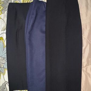 Elie Tahari Black and Navy Pencil Skirt Set